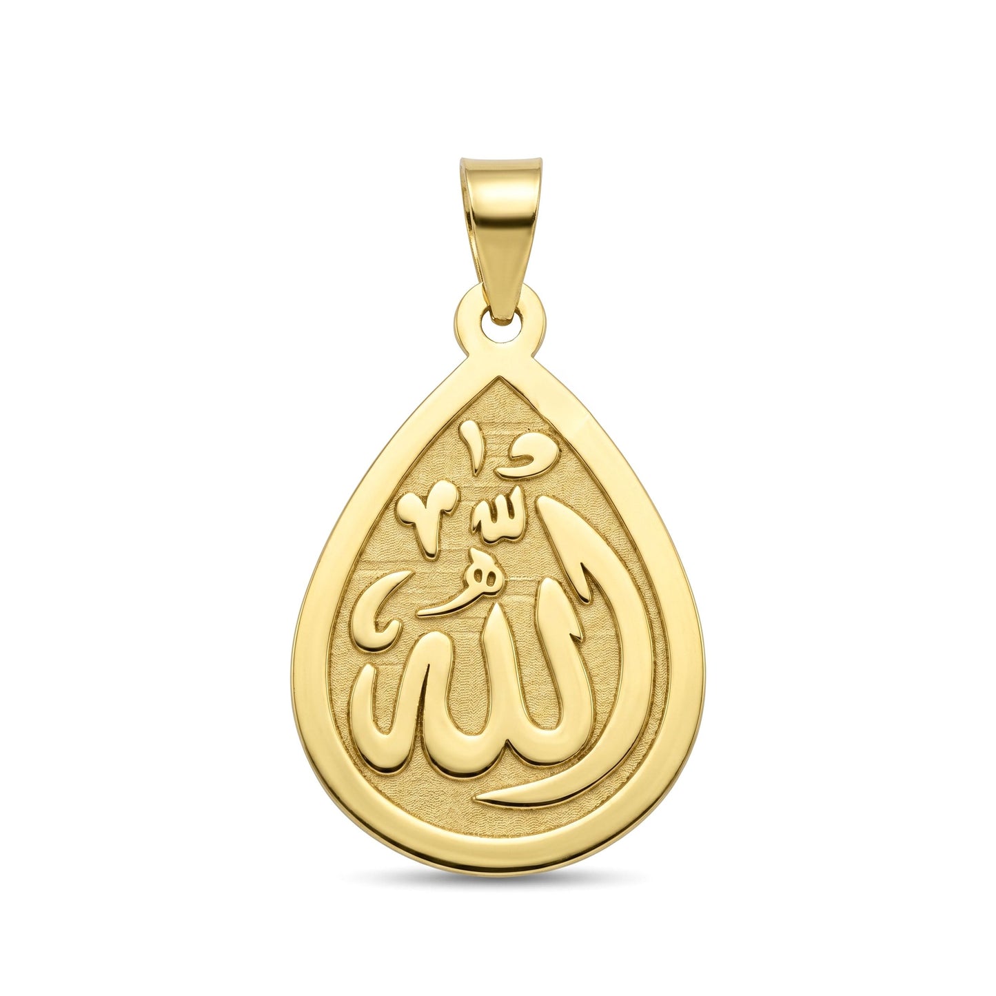 18K Gold Islamic Calligraphy Gold Medallion