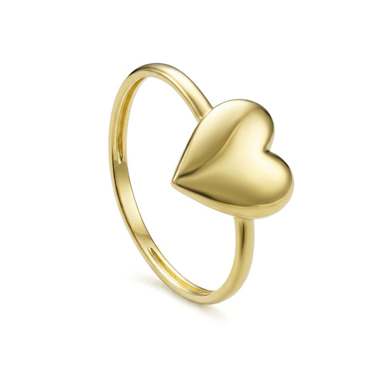 18K Gold Minimalist Heart Band