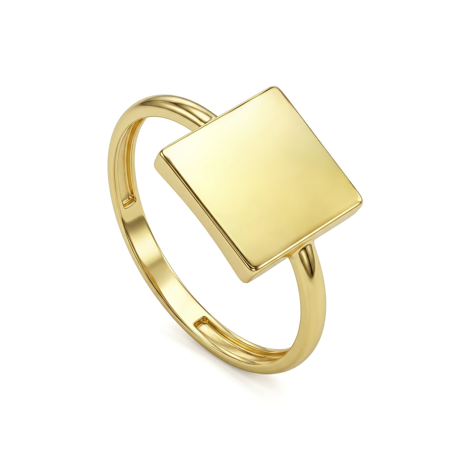 18K Gold Square Signet Ring