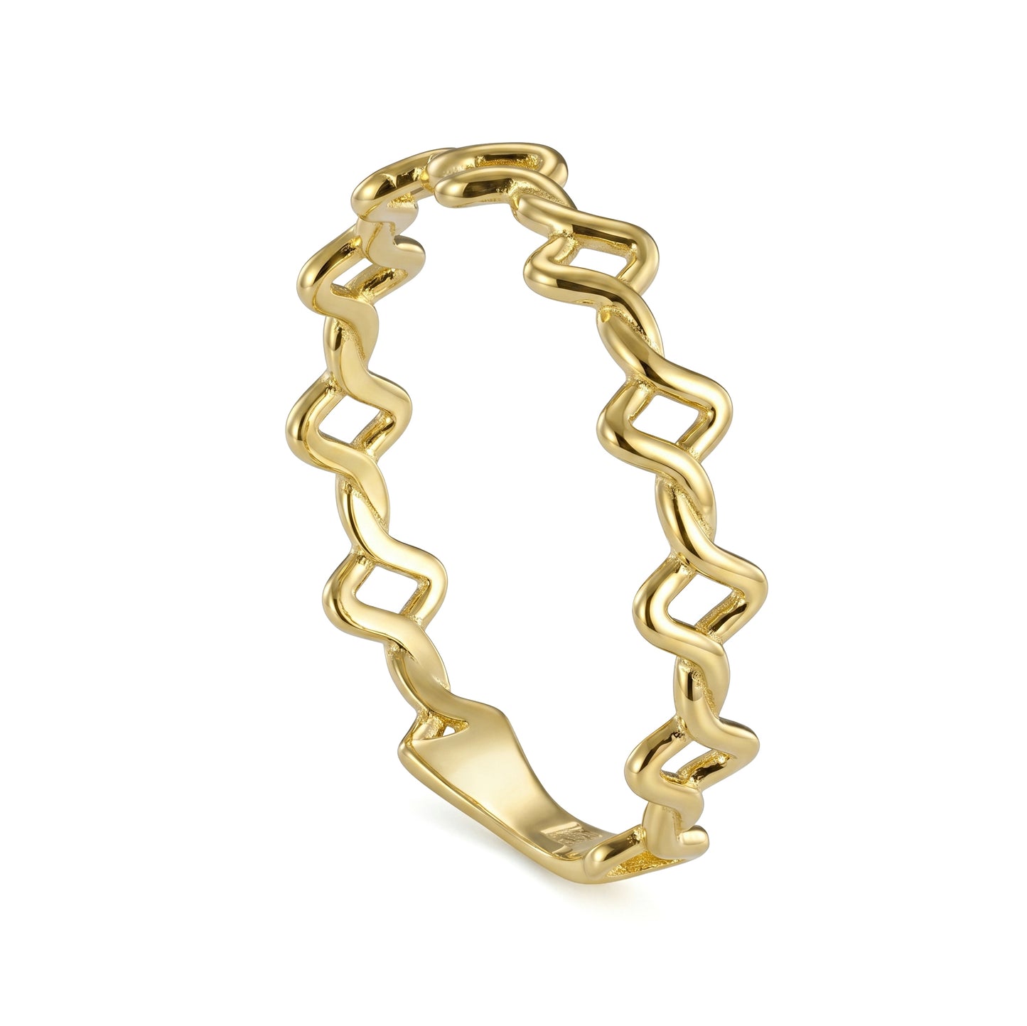 18K Gold Radiant Wave Band