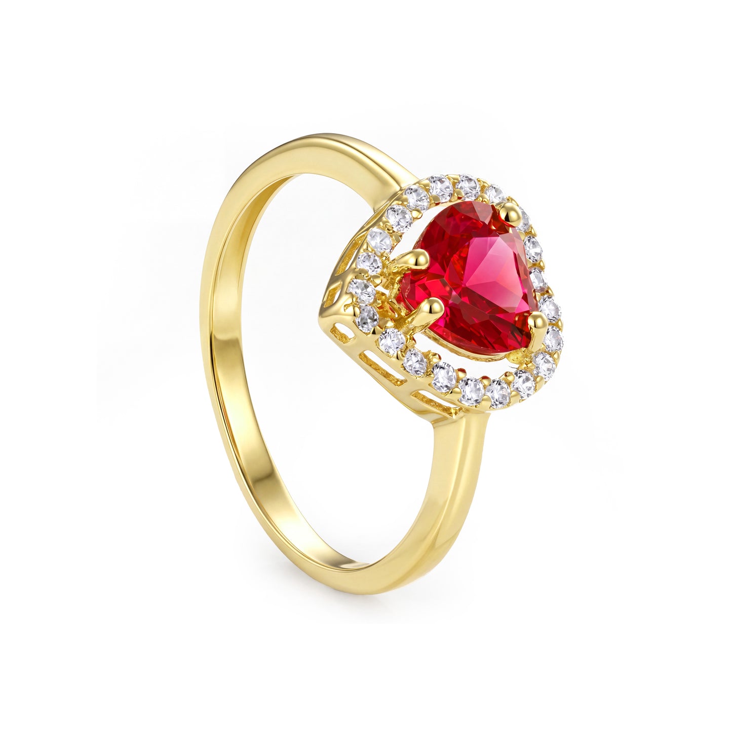 18K Solid Gold Heart
