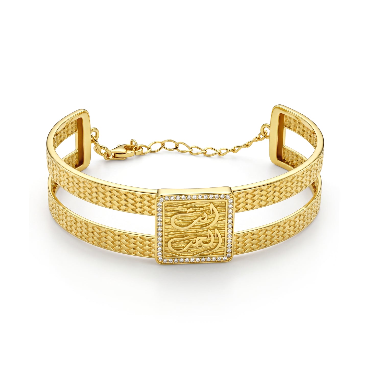 18K Gold Mini Arabic Calligraphy Statement Bangel.