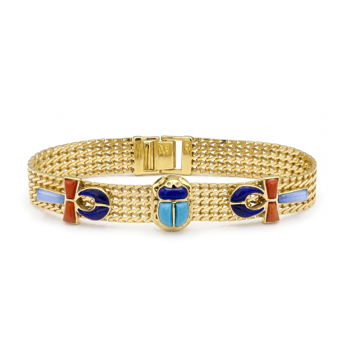 18K Solid Gold Pharaonic Bracelet