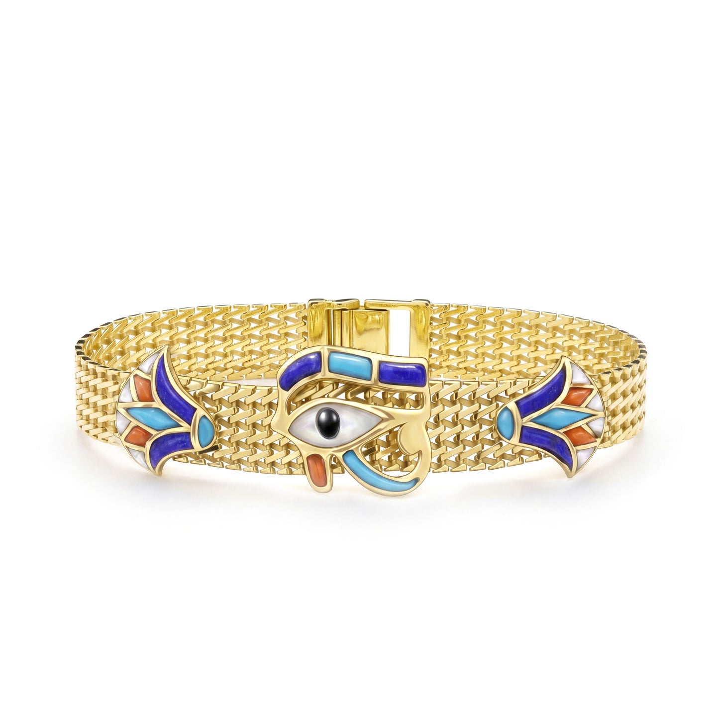 18K Solid Gold Pharaonic Bracelet