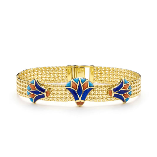 18K Solid Gold Pharaonic Bracelet