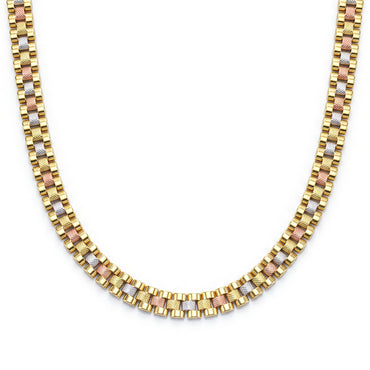 18K Tri-Color Gold Link Half Set