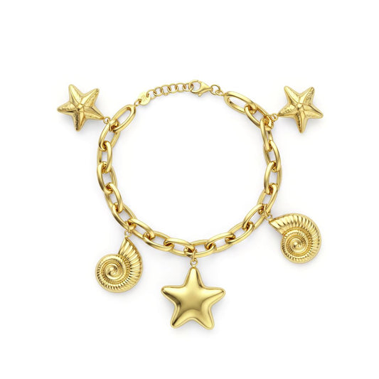 18K Gold Coastal Charms Bracelet