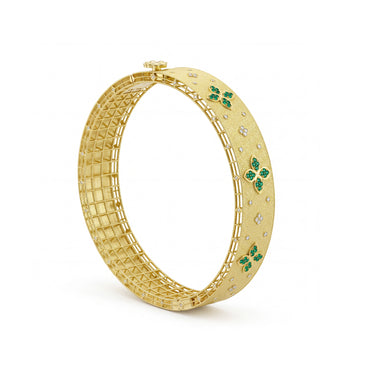 18K Gold Royal Blossom Matte Half Set
