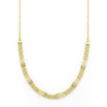 18K Solid Gold Mesh Link Full Set.