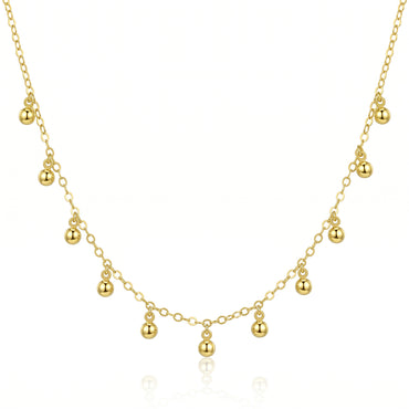 18K gold Elegant Bead Charm Jewelry Set