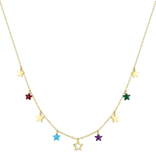 18K Gold Star Charm Necklace