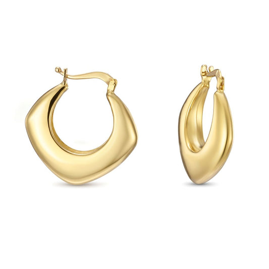 18K Chunky Gold Hoop Earrings