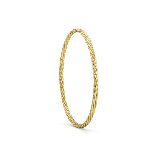 Elegant Twisted 18K Gold Bangel