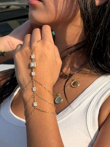 18K Gold Radiance Hand Chain