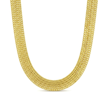 18K Gold Radiant Mesh Statement half Set.