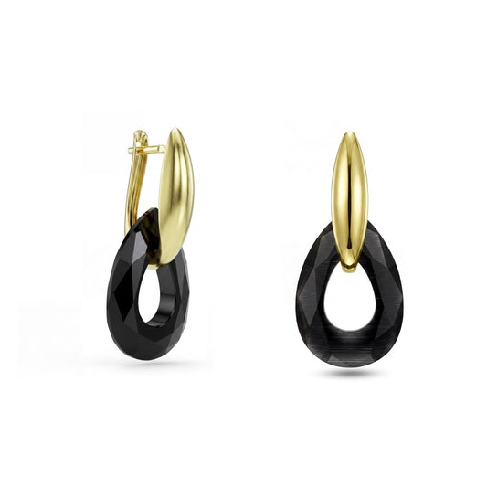 18K Gold & Stone Teardrops