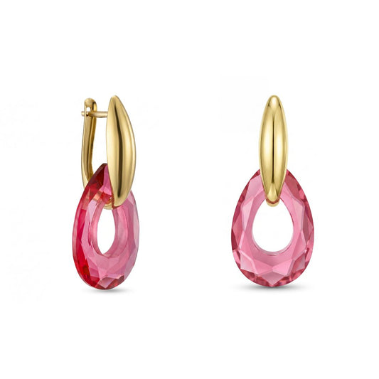 18K Gold & Stone Teardrops