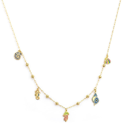 18k Gold SeaBreeze Charm Necklace