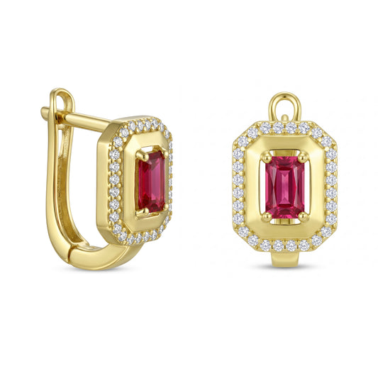 18K Gold Classic Emerald-Cut Earrings