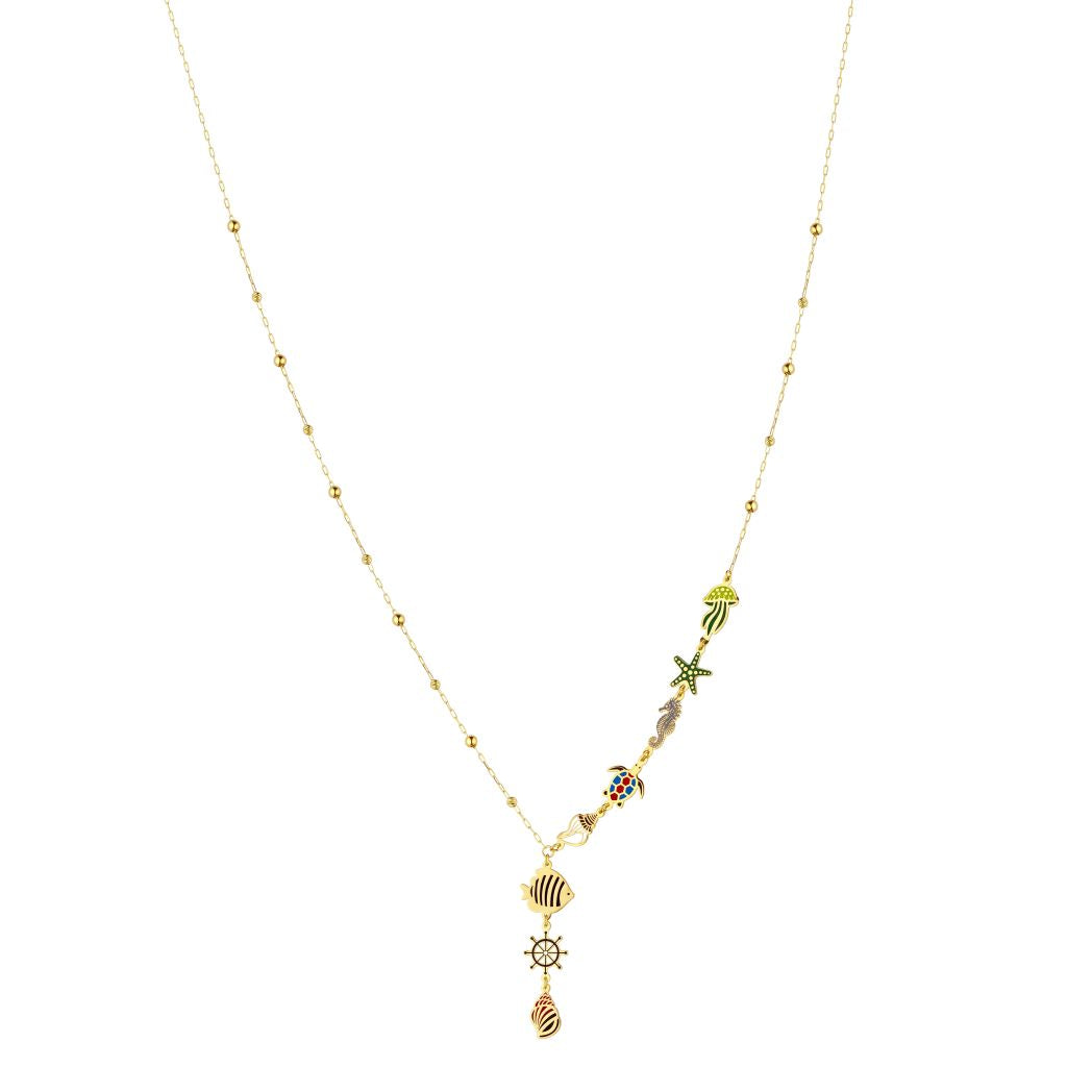 18K Marine Magic Y-Necklace