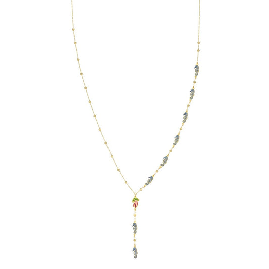 18K Ocean lariat necklace