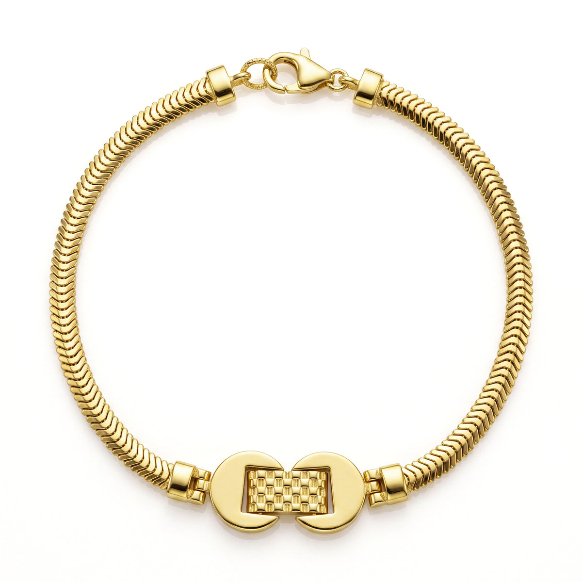 18K Luxury Gold-Tone Chain Bracelet