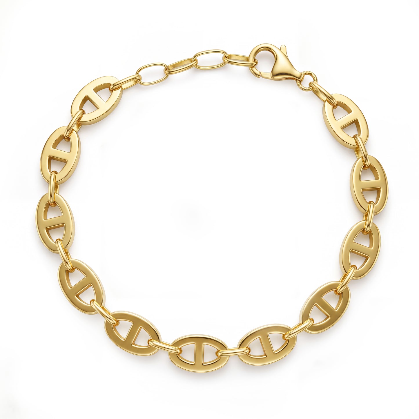 18K Classic Mariner Link Chain Bracelet
