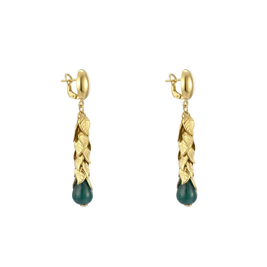18K Modern Gold Chain Drop Earrings