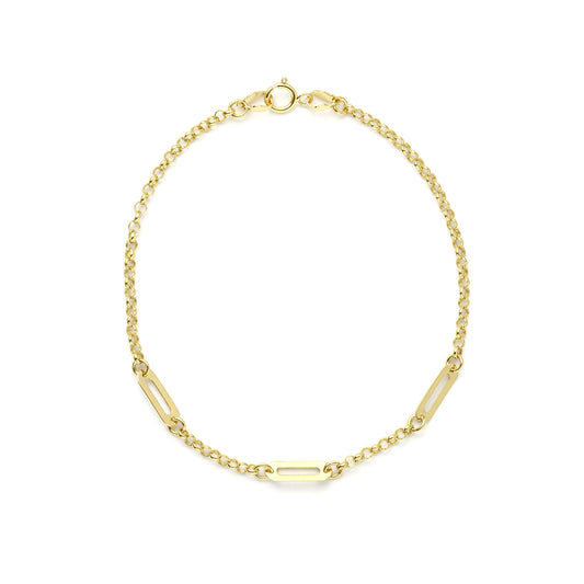 18K Gold Link Chain Bracelet