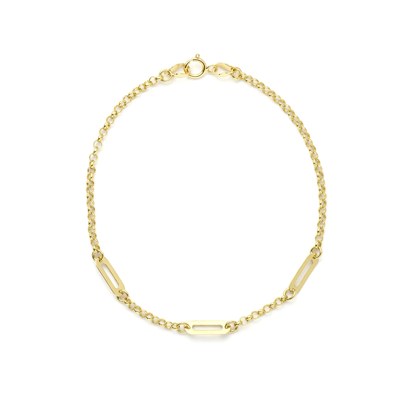 18K Gold Link Chain Bracelet