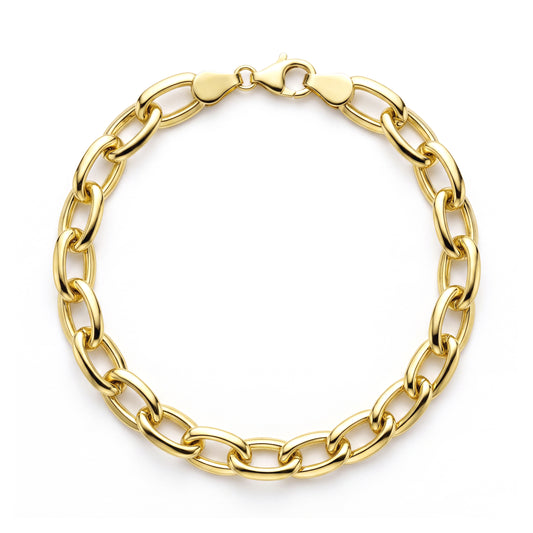 18K Classic Oval Link Bracelet