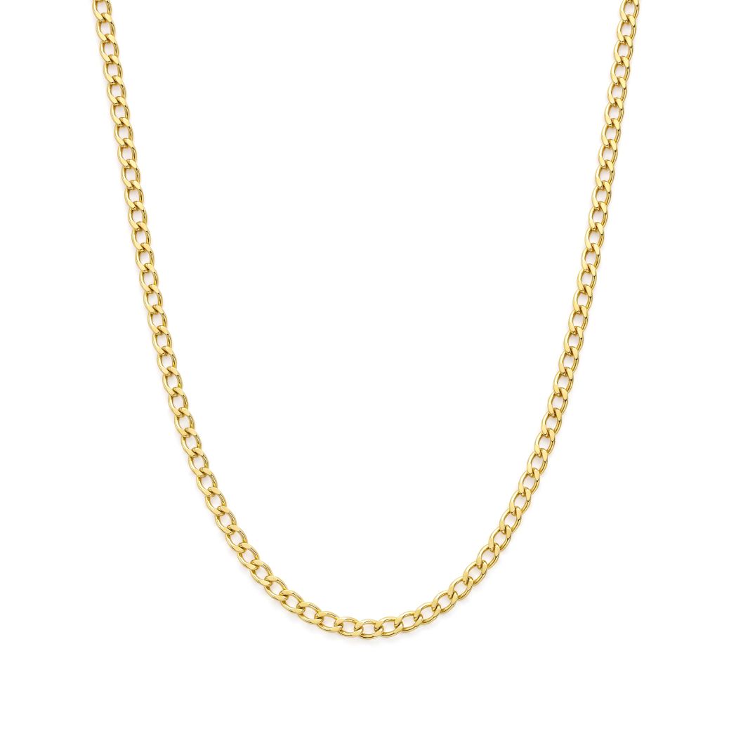 18K Everyday Gold Curb Link Necklace