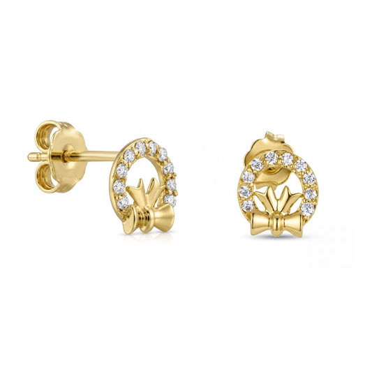 18K Gold Children's Stud Earrings