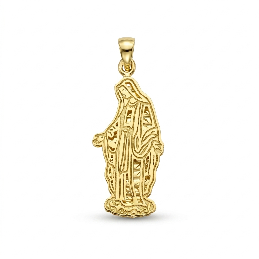 18K Gold Elegant Mini Miraculous Medal