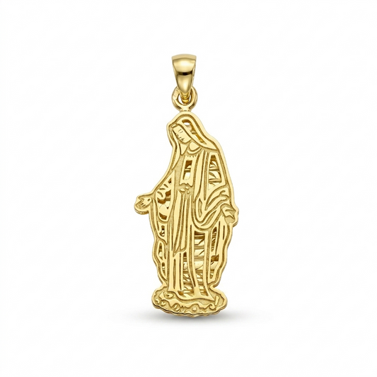18K Gold Elegant Mini Miraculous Medal