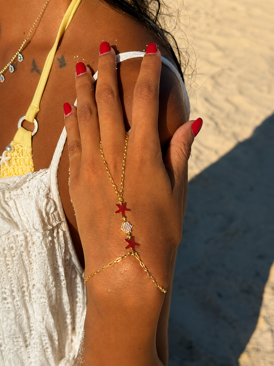 18K Gold Beach Vibes Hand Chain