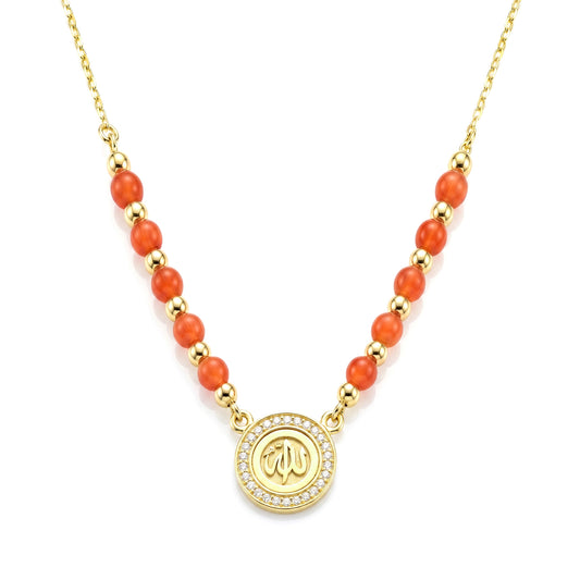 18K Gold "Allah" Medallion Necklace