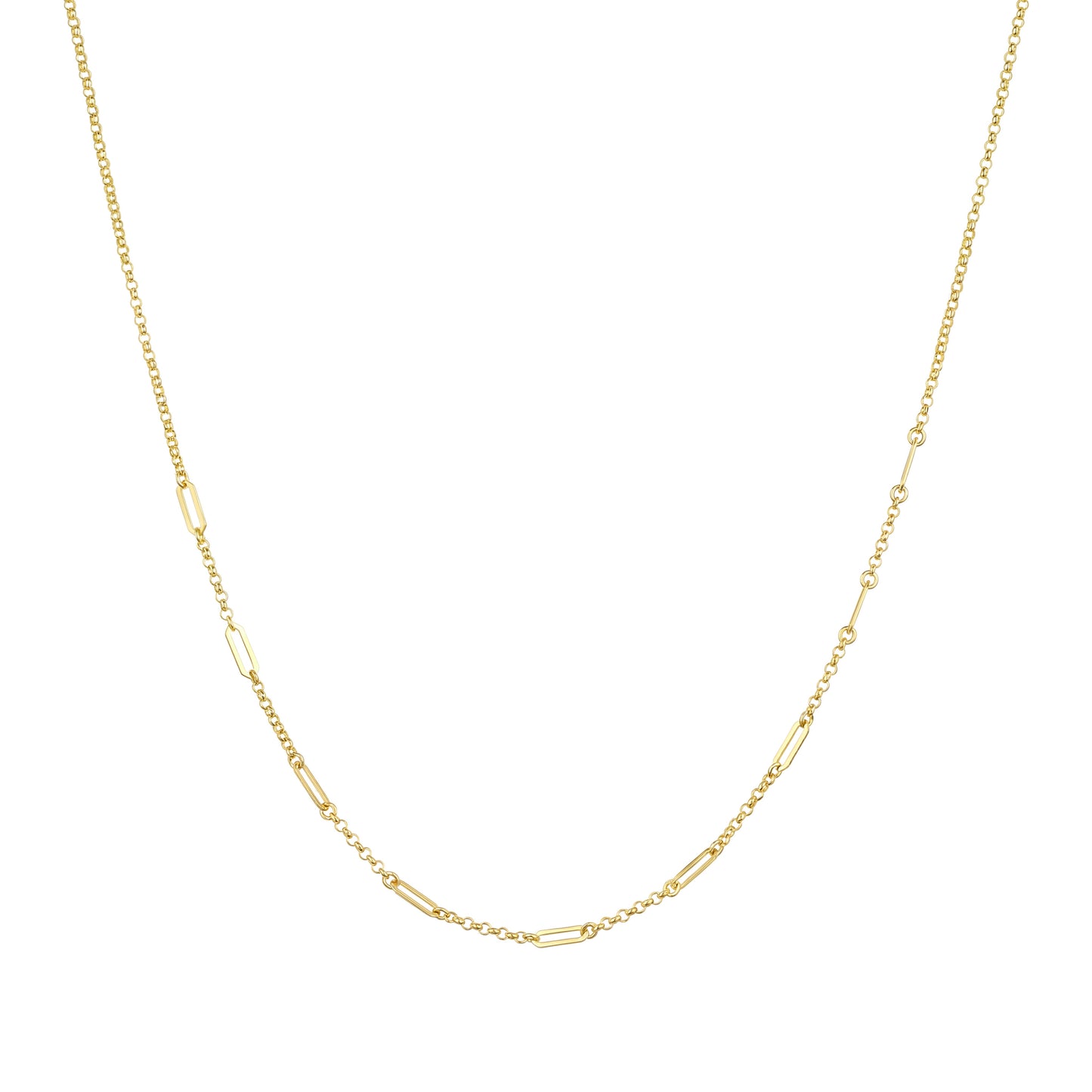 18K Gold Minimalist Link Necklace
