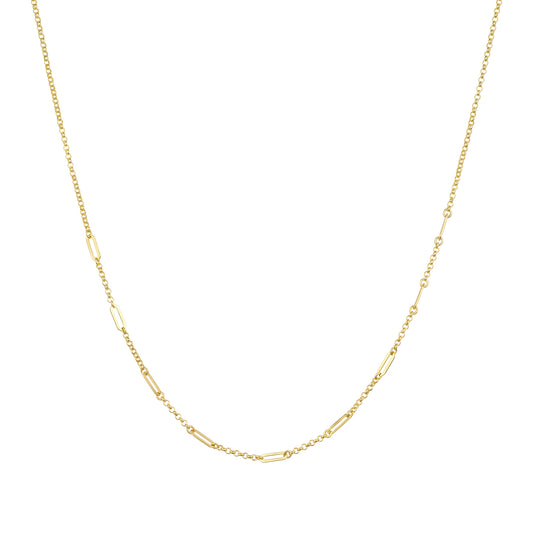 18K Gold Minimalist Link Necklace