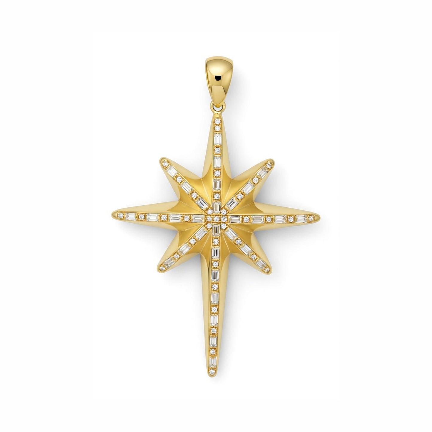 18k Gold & Starburst Pendant