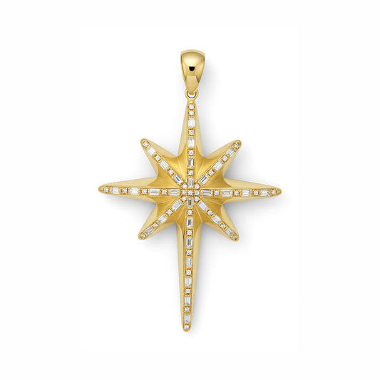 18k Gold & Starburst Pendant