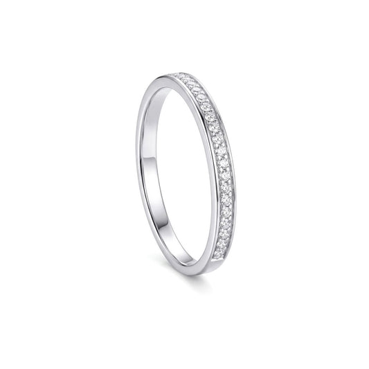 18K White Gold Band Ring