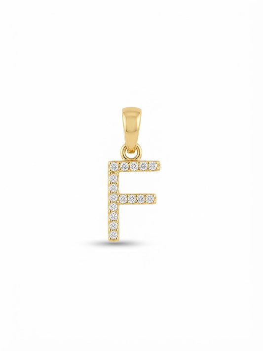 18K Gold Initial Letter Pendant