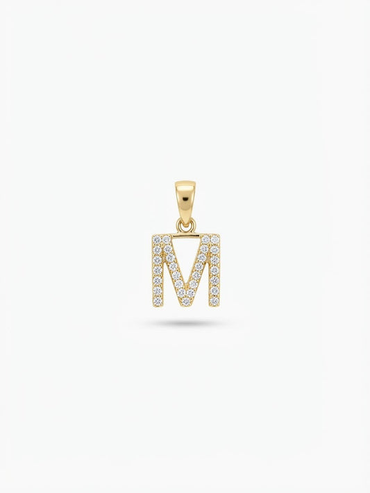 18K Gold Initial Letter Pendant