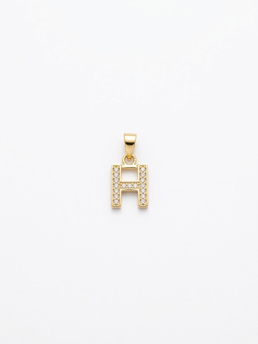 18K Gold Initial Letter Pendant