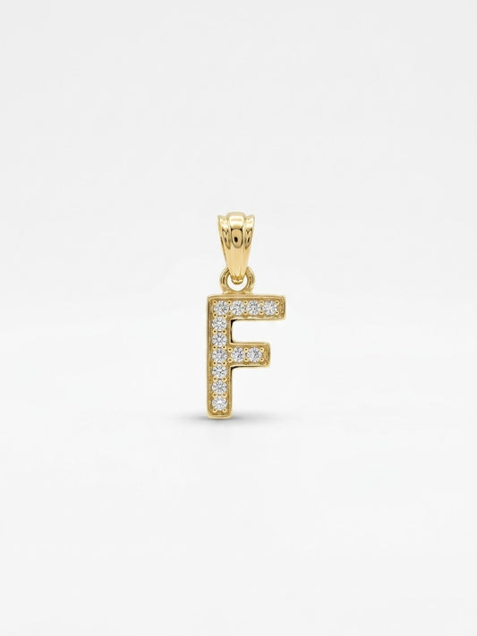 18K Gold Initial Letter Pendant