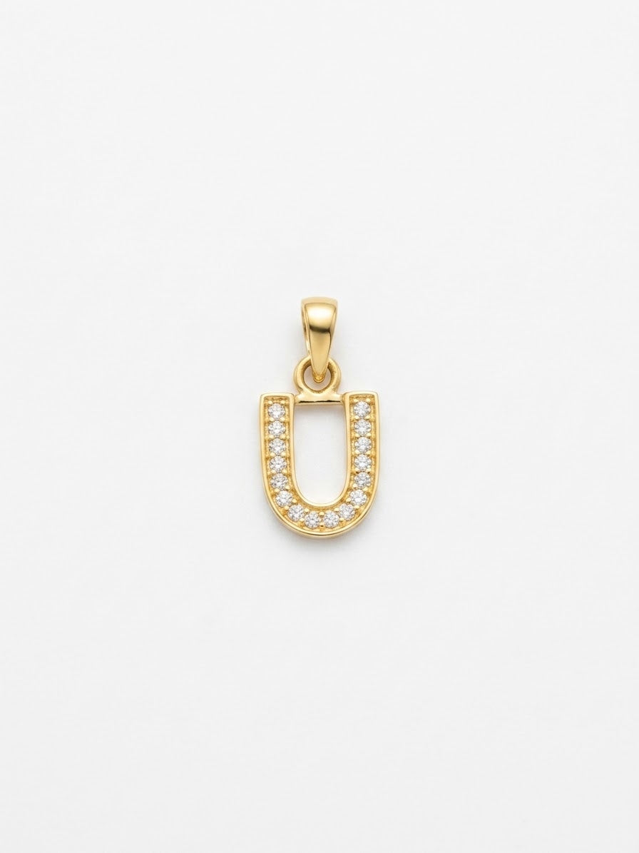 18K Gold Initial Letter Pendant