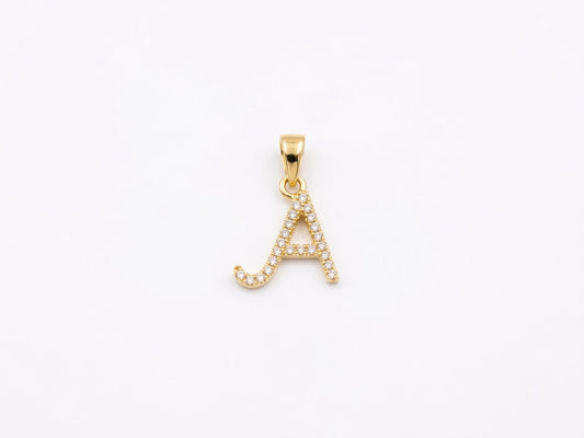 18K Gold Initial Letter Pendant