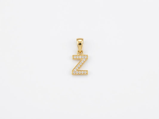 18K Gold Initial Letter Pendant