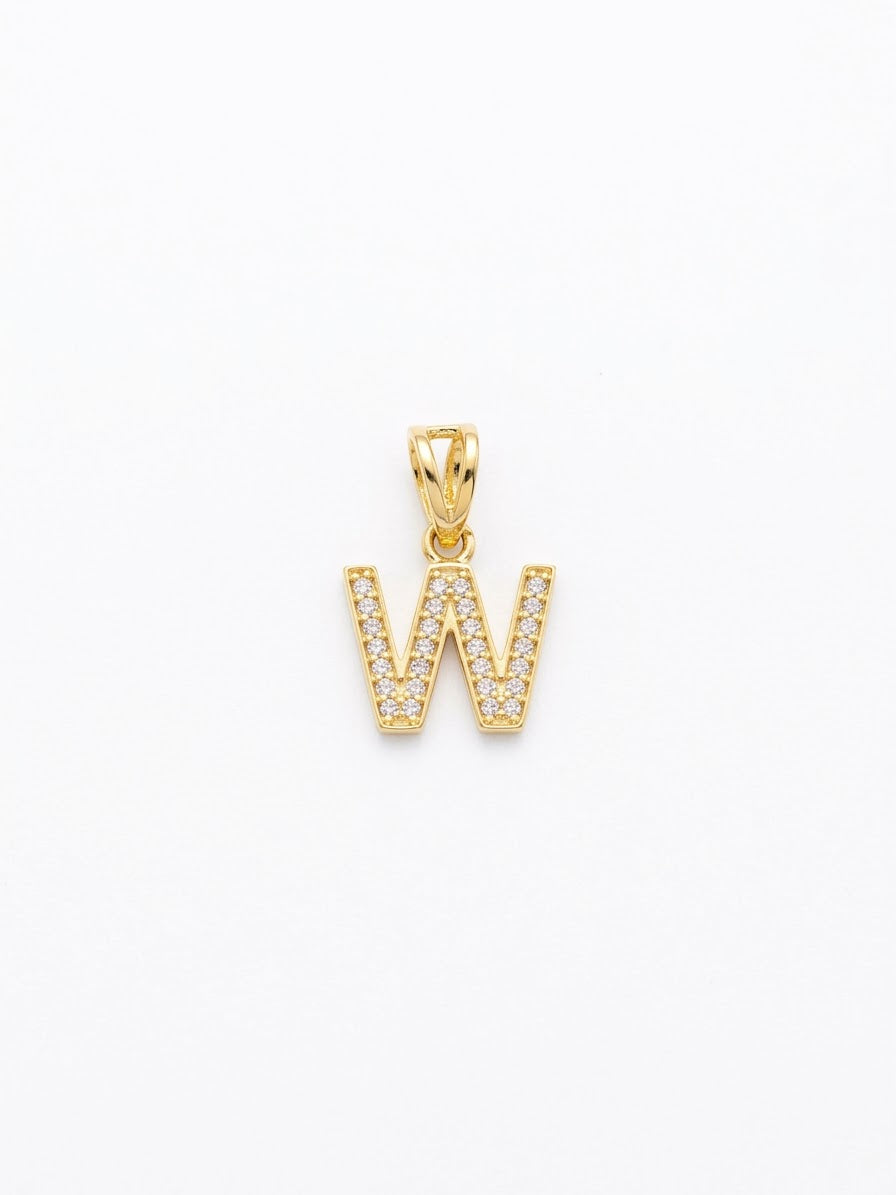 18K Gold Initial Letter Pendant